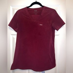 Lago XS black cherry scrubs